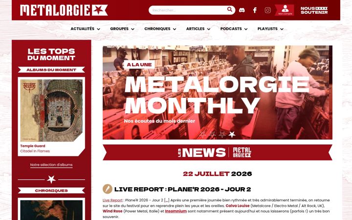 Screenshot of metalorgie.com