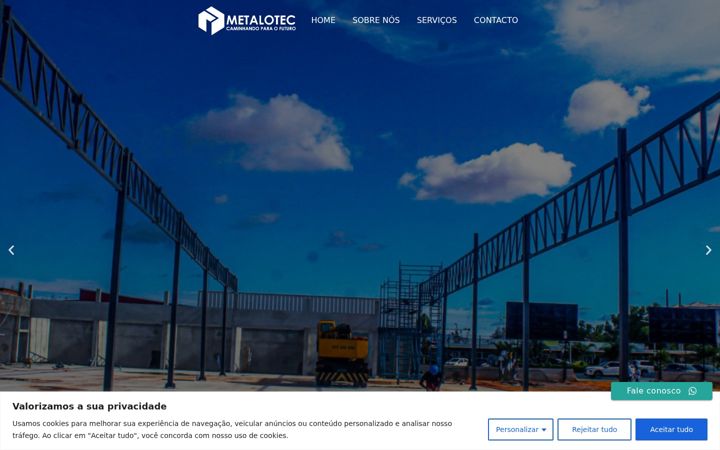 Screenshot of metalotec.com