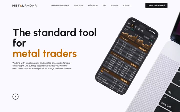 Screenshot of metalradar.com