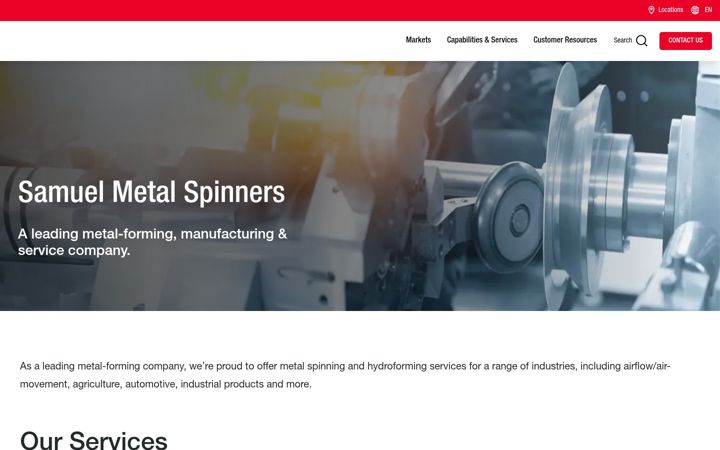 Screenshot of metalspinners.com