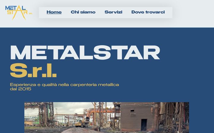 Screenshot of metalstarsrl.com