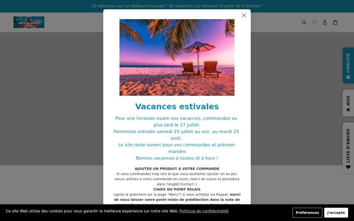 Screenshot of metalunastore.fr