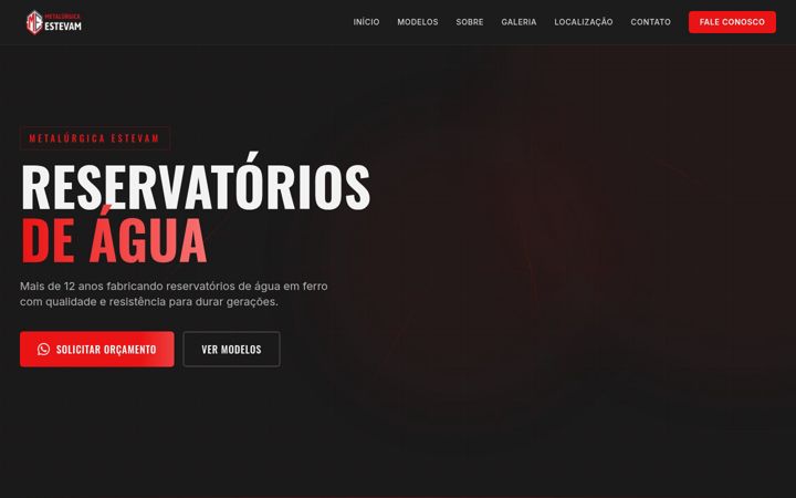 Screenshot of metalurgicaestevam.com