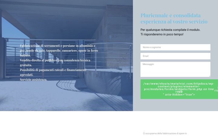 Screenshot of metalvisi.com