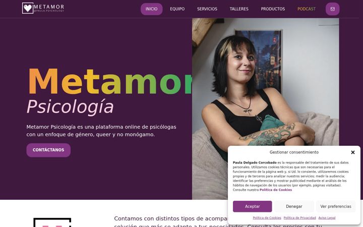 Screenshot of metamorpsicologia.com