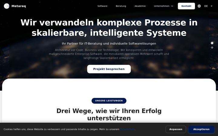 Screenshot of metareq.com
