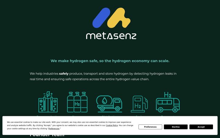 Screenshot of metasenz.com