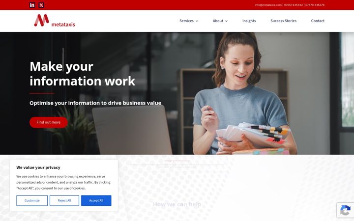 Screenshot of metataxis.com