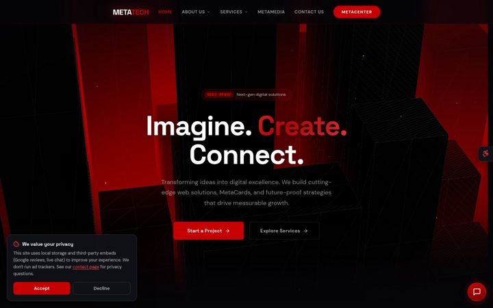 Screenshot of metatech3.com