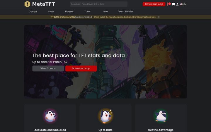Captura de pantalla de metatft.com