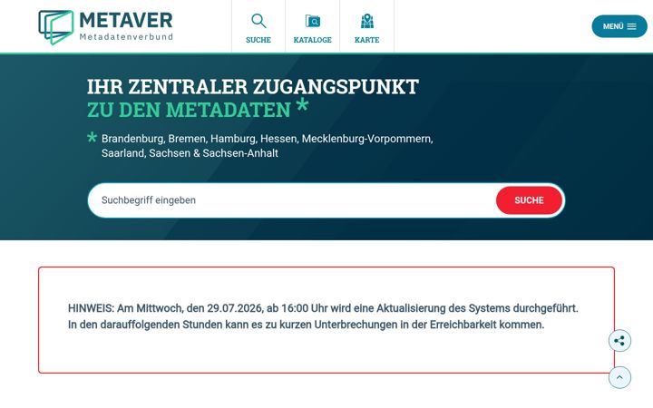 Zrzut ekranu metaver.de
