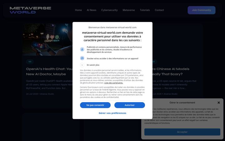 Screenshot of metaverse-virtual-world.com