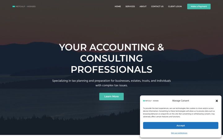 Screenshot of metcalfhodges.com