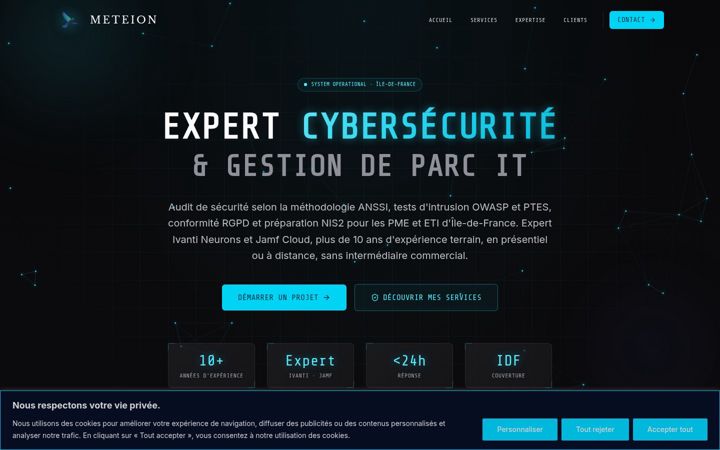 Screenshot of meteion.com