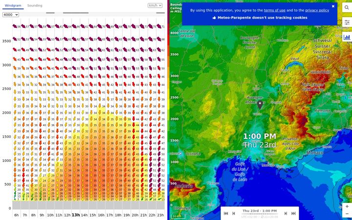 Screenshot of meteo-parapente.com