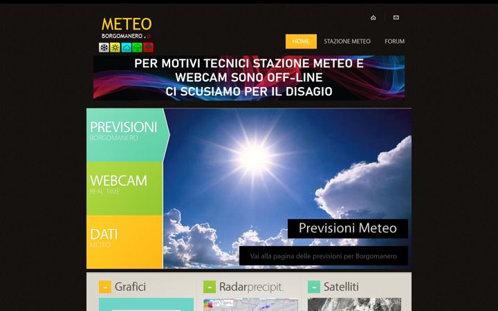 Screenshot of meteoborgomanero.it