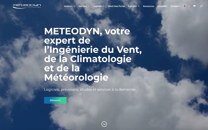 Ekrānuzņēmums no meteodyn.fr