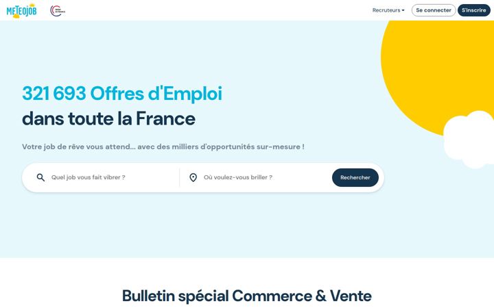 Screenshot of meteojob.com