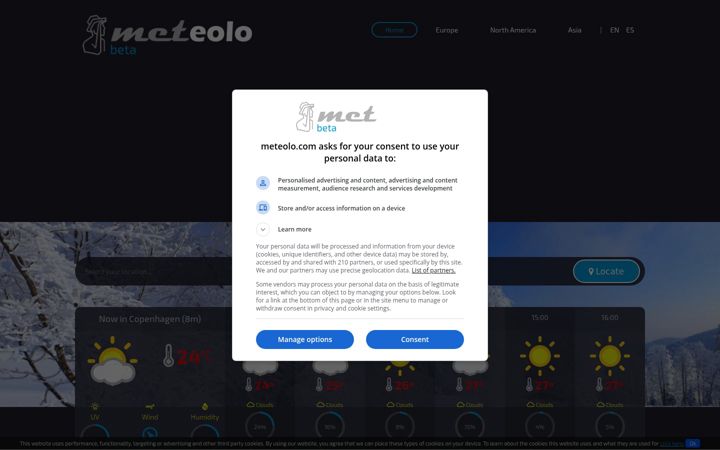 Screenshot of meteolo.com