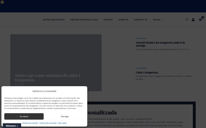 Screenshot of meteopoble.com