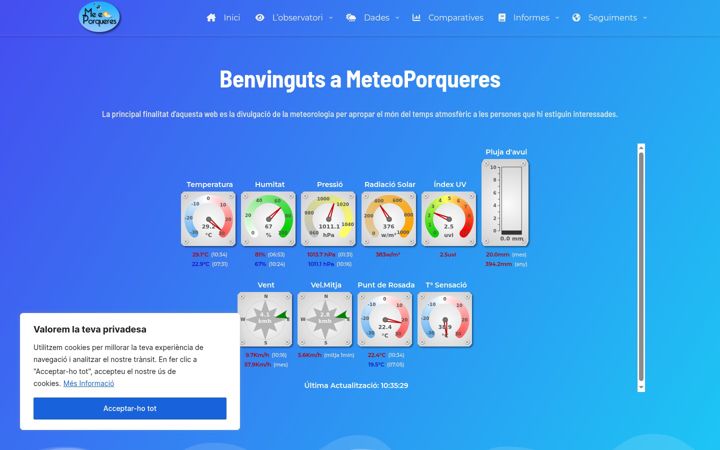 Screenshot of meteoporqueres.com