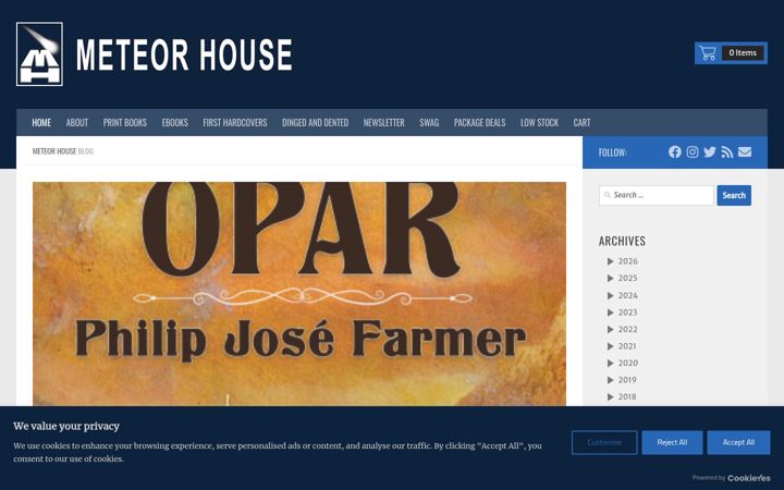 Screenshot of meteorhousepress.com