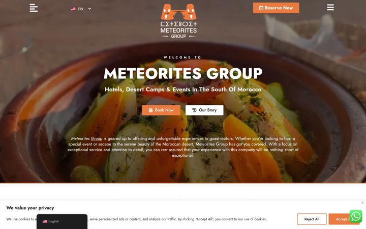 Screenshot of meteoritesgroup.com