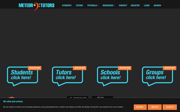 Screenshot of meteortutors.com