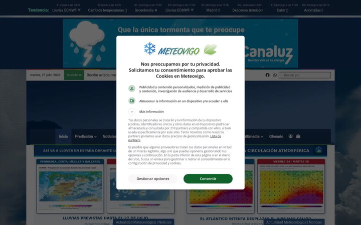 Screenshot of meteovigo.es
