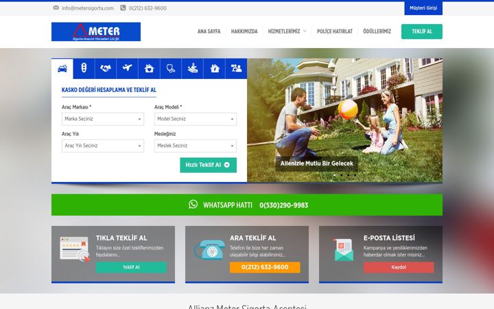 Screenshot of metersigorta.com