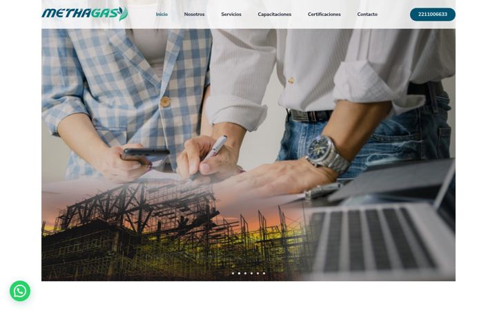 Screenshot of methagas.com