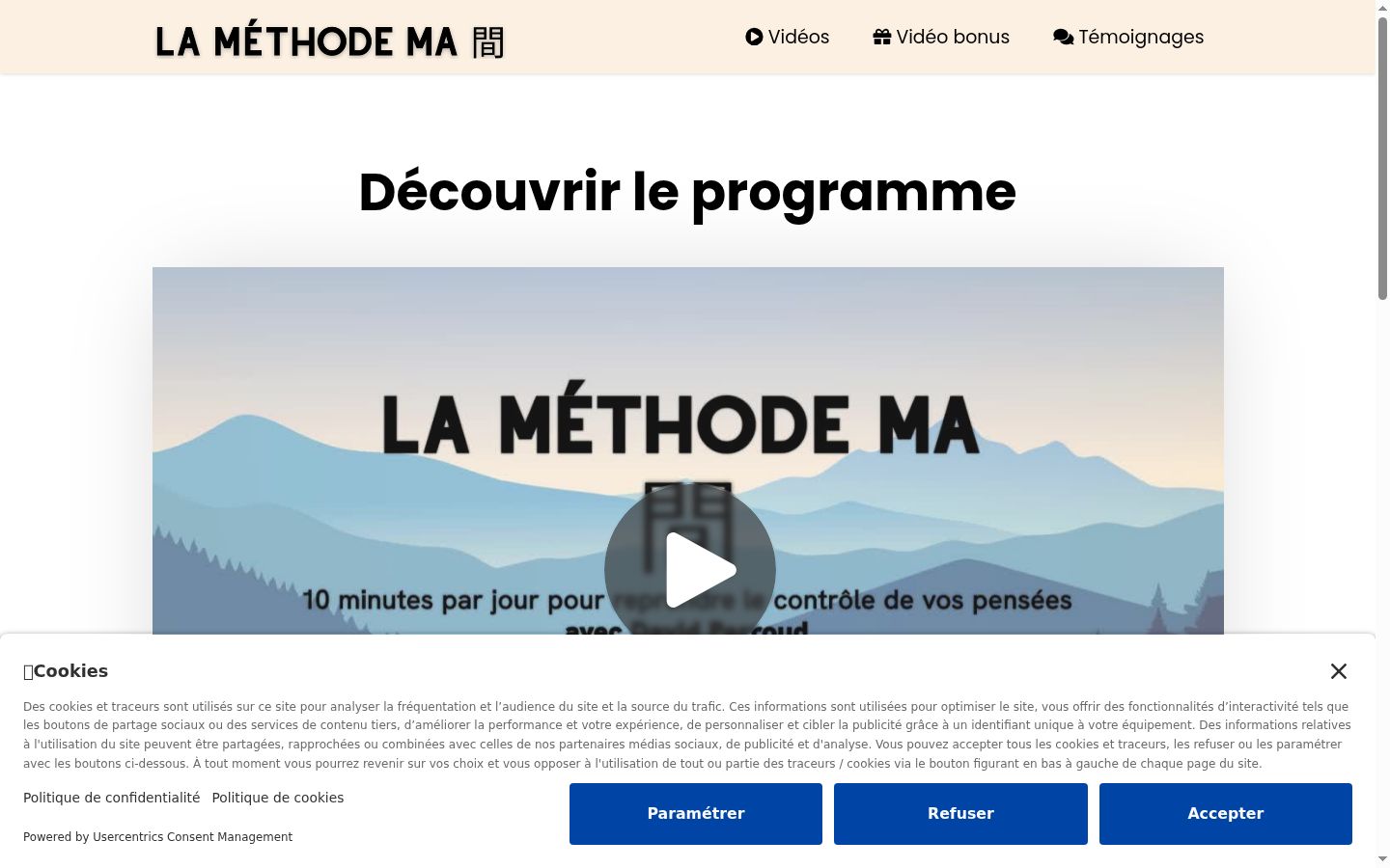 Screenshot del banner di consenso mostrato prima di qualsiasi interazione