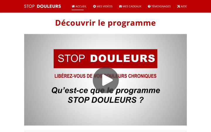 Screenshot of methodestopdouleurs.com