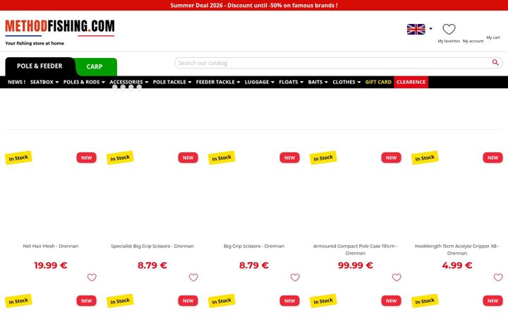 Screenshot of methodfishing.com