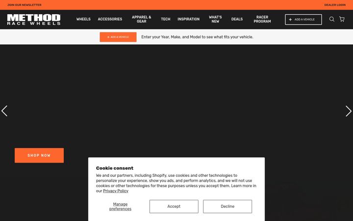 Screenshot of methodracewheels.com