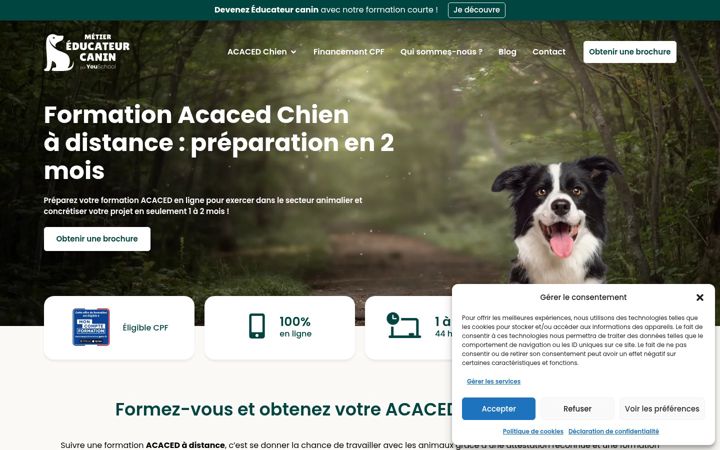Screenshot of metier-educateur-canin.com
