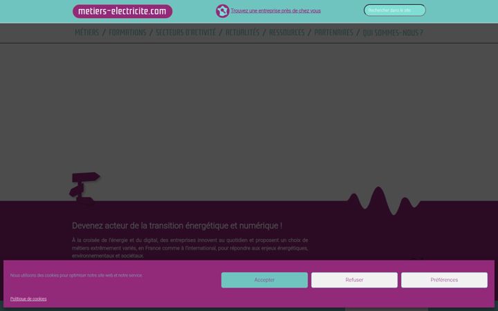 Screenshot of metiers-electricite.com