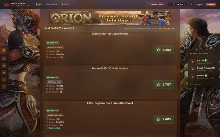 Screenshot of metin2pserver.net