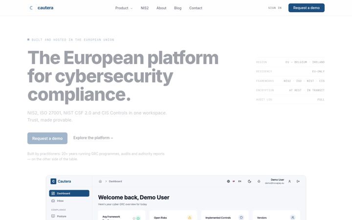 Screenshot of metis-grc.com