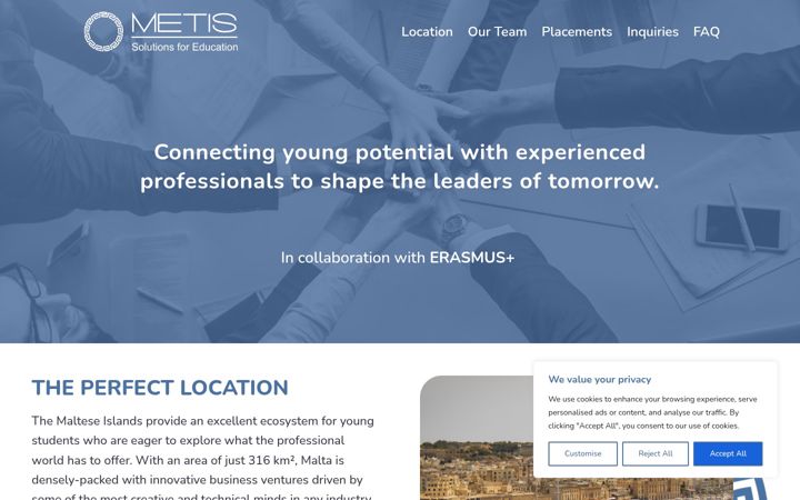 Screenshot of metiseducative.com