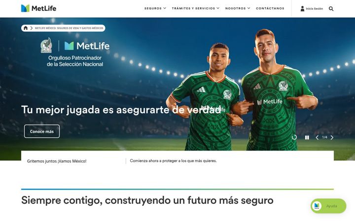 Ekrano kopija metlife.com.mx
