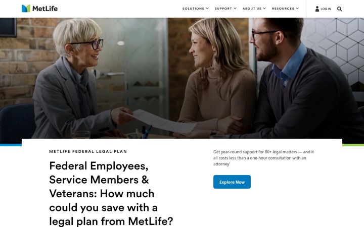 Screenshot di metlife.com