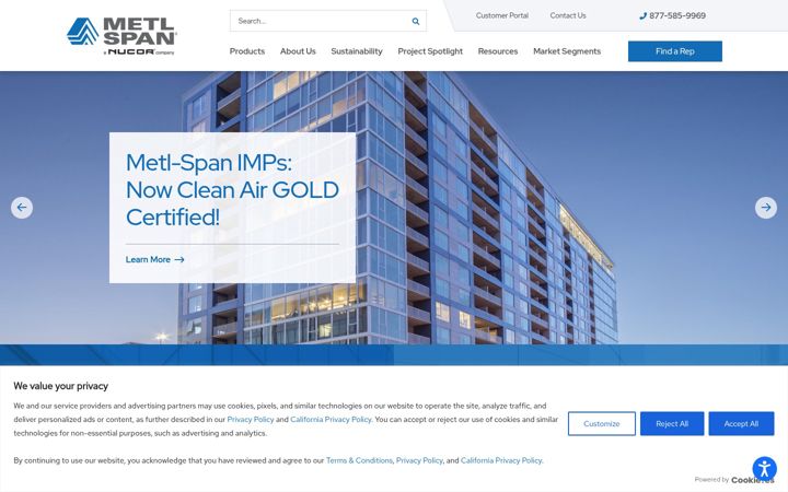 Screenshot of metlspan.com