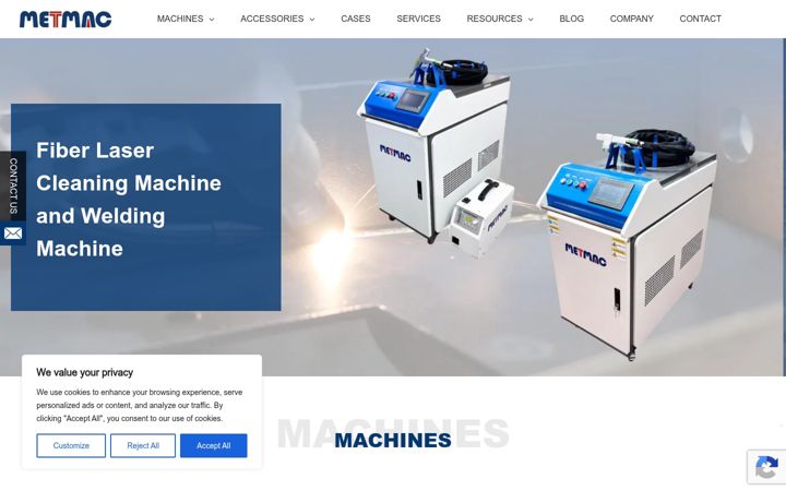 Screenshot of metmac.com
