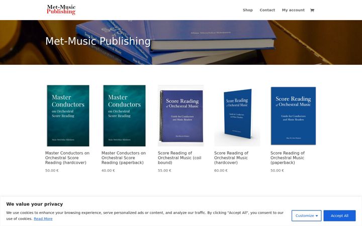 Screenshot of metmusicpublishing.com