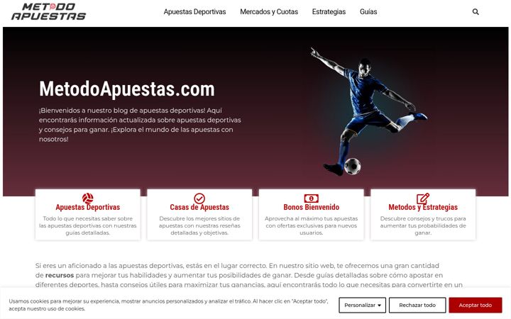 Screenshot of metodoapuestas.com