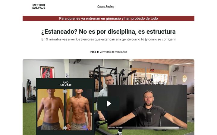 Screenshot of metodosalvaje.com