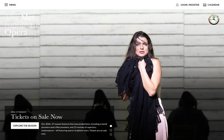 Skärmbild av metopera.org