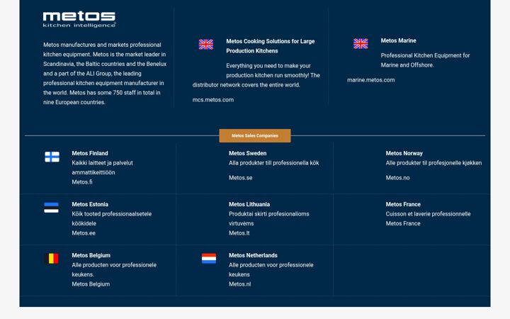 Screenshot of metos.com