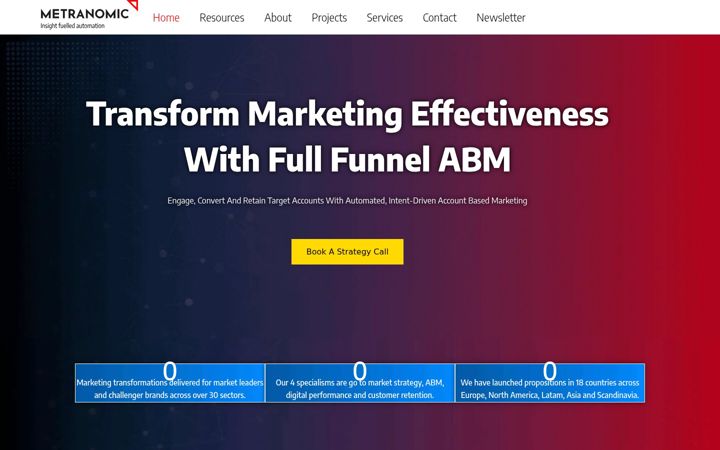 Screenshot of metranomic.com